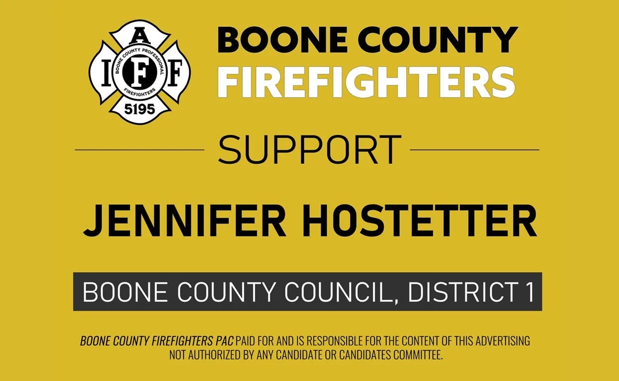 Boone County Firefighters, IAFF Local 5195, support Jennifer Hostetter for Boone County Council, District 1
